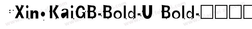 CXingKaiGB-Bold-U Bold字体转换